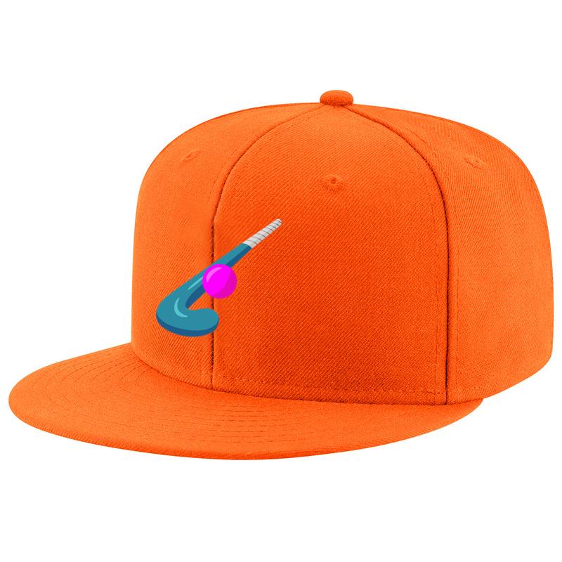 Blue Hockey Stick Flat Cap