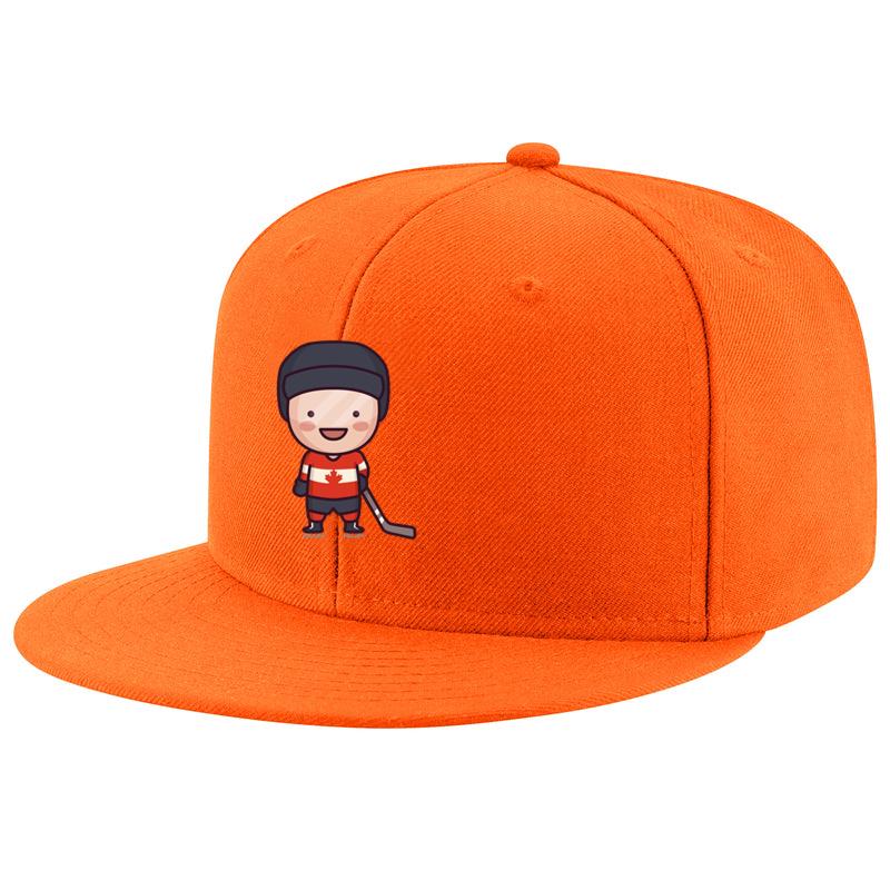 Cute Canadian Hockey Player Character Cap