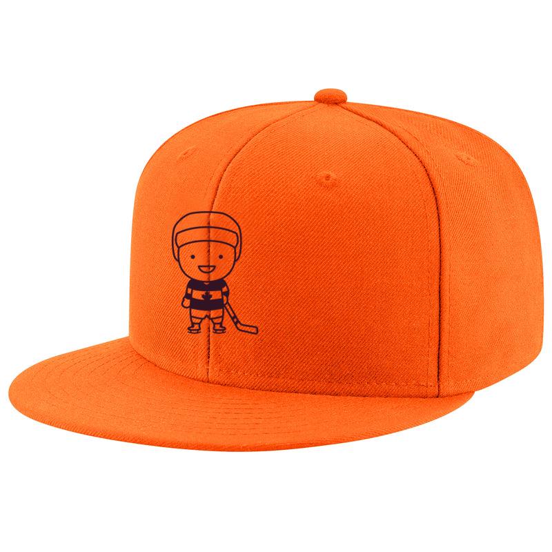 Cute Canadian Hockey Player Character Stroke Cap