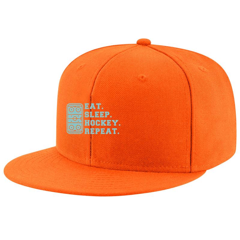 Eat Sleep Hockey Repeat Quote Cut Out Cap