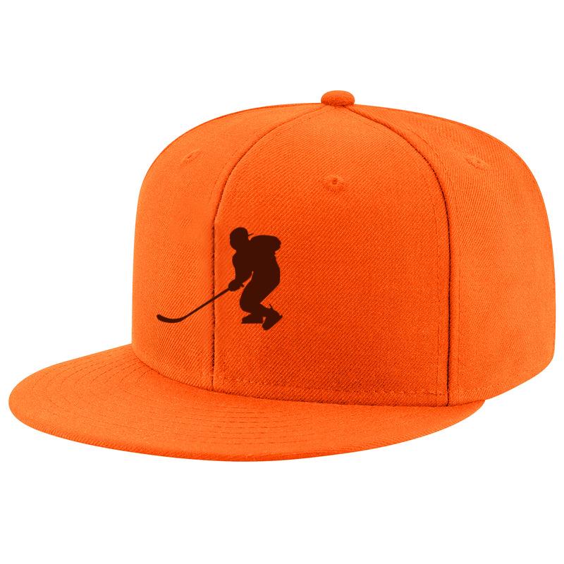 Hockey Ice Player Silhouette Cap