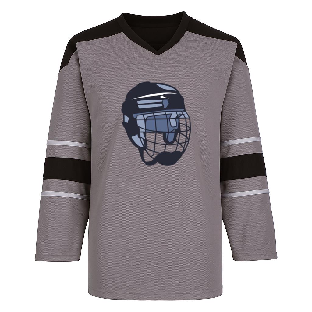 Hockey Player Helmet Illustration Hockey Jersey