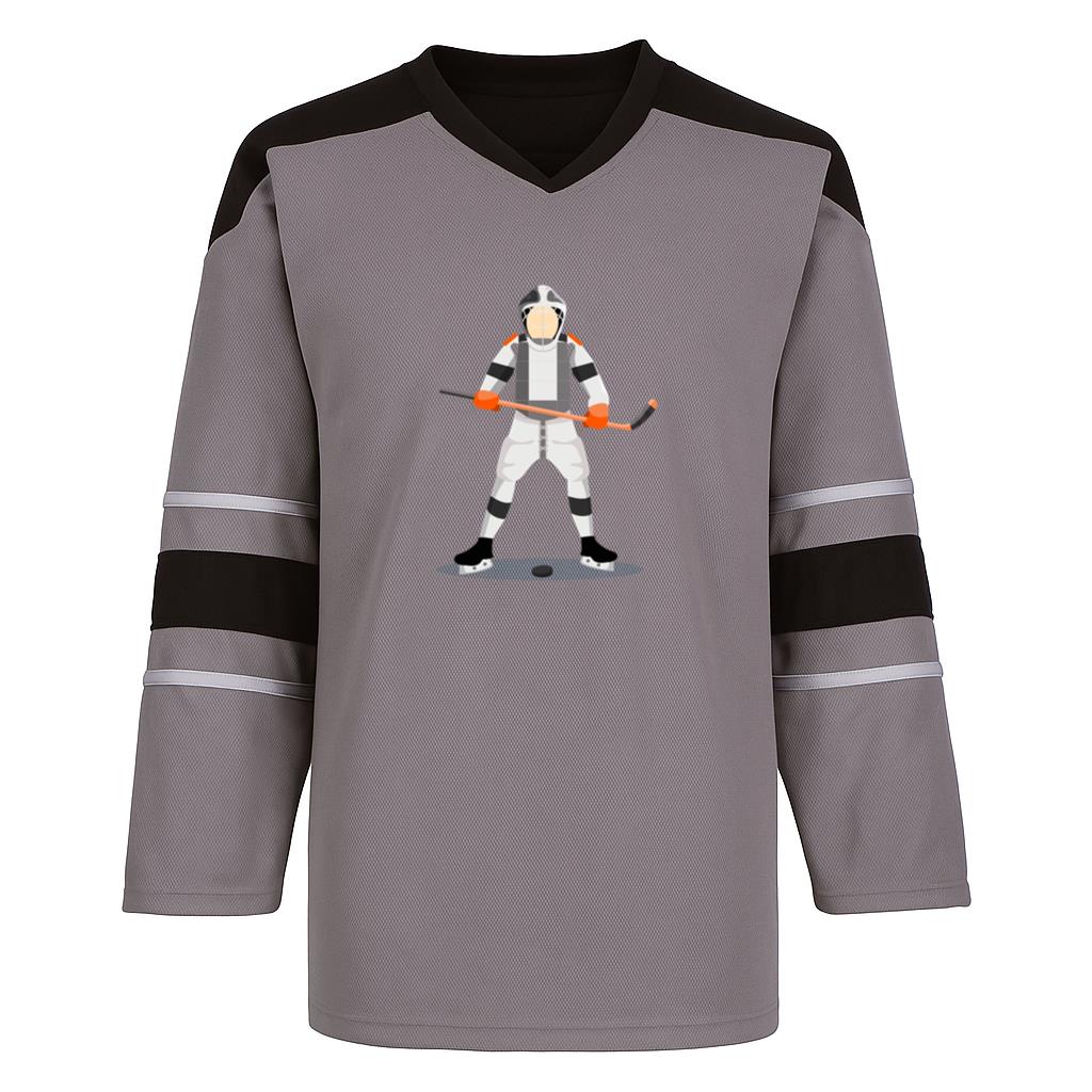 Hockey Player Player Stick Flat Hockey Jersey