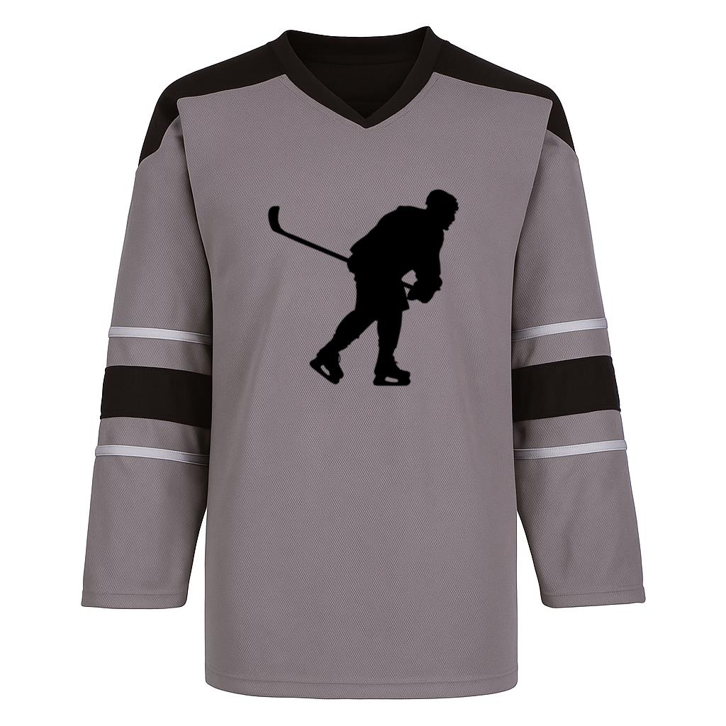 Hockey Player Skating Silhouette Hockey Jersey