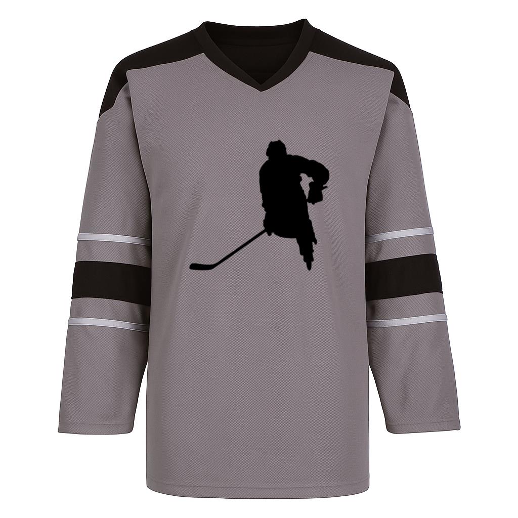 Hockey Player Stickhandling Silhouette Hockey Jersey