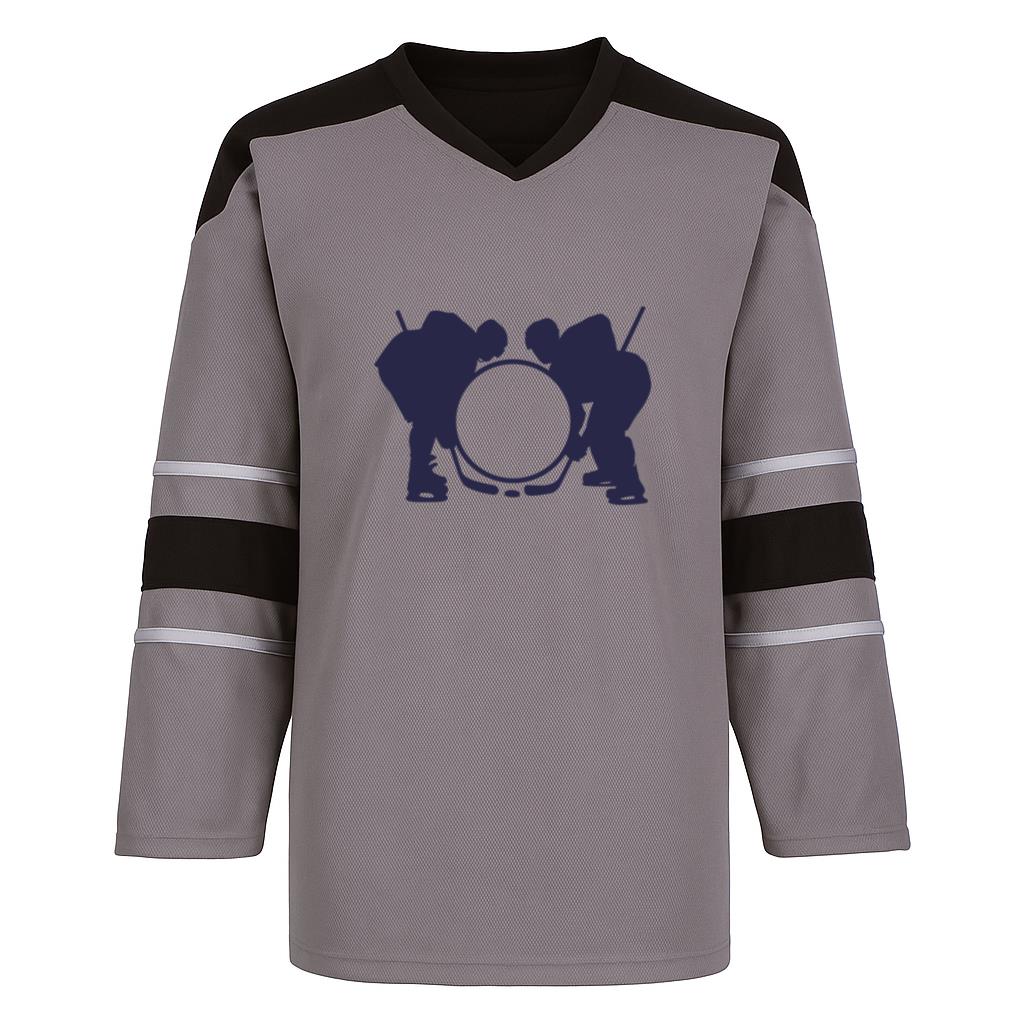 Hockey Players Label Silhouette Hockey Jersey
