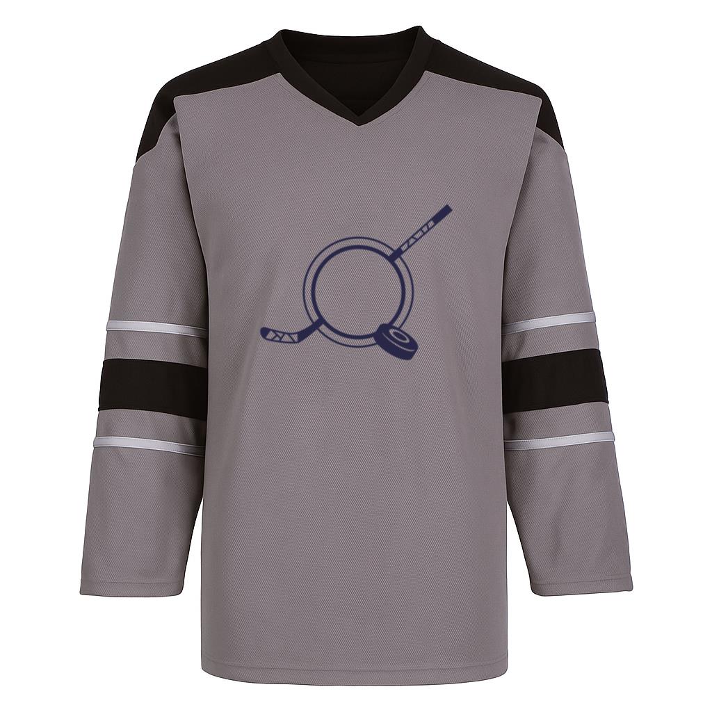 Hockey Stick And Disk Label Cut Out Hockey Jersey