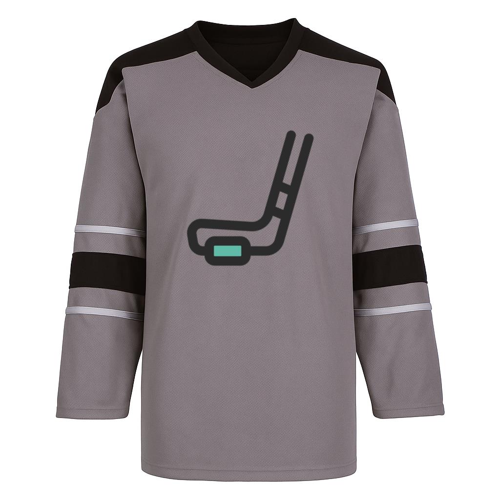 Hockey Stick And Puck Icon Hockey Jersey