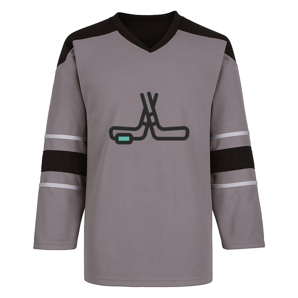 Hockey Sticks And Puck Icon Hockey Jersey