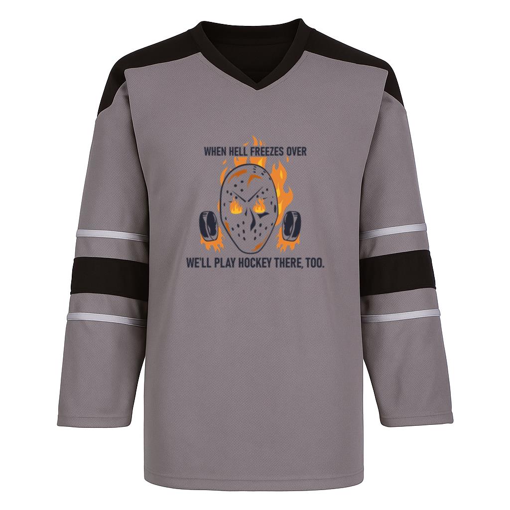 Ice Hockey Helmet Badge Quote Flat Hockey Jersey