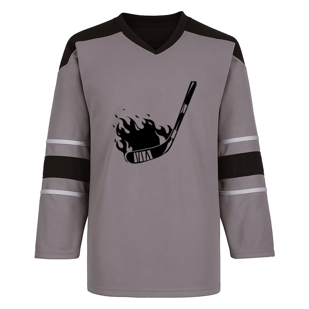 Ice Hockey On Fire High Contrast Hockey Jersey