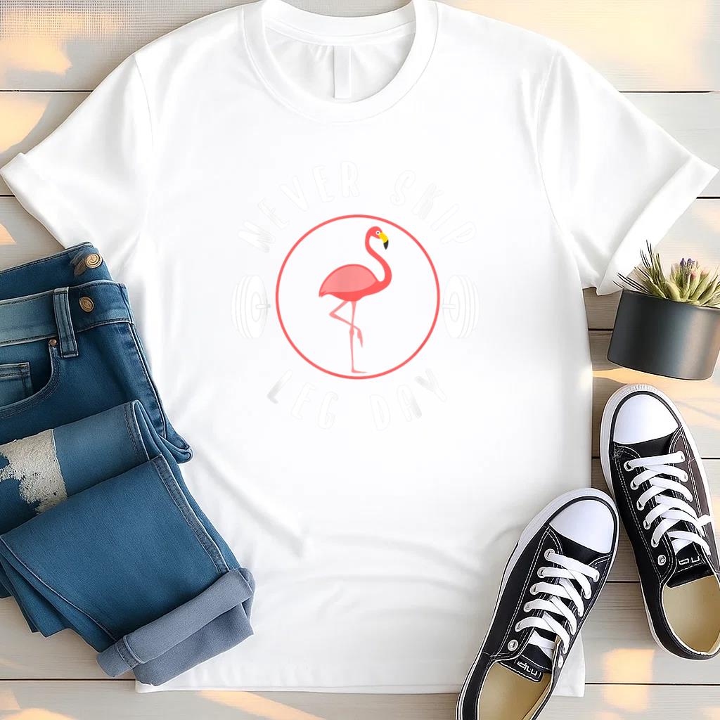 Never Skip Leg Day Flamingo T Shirt
