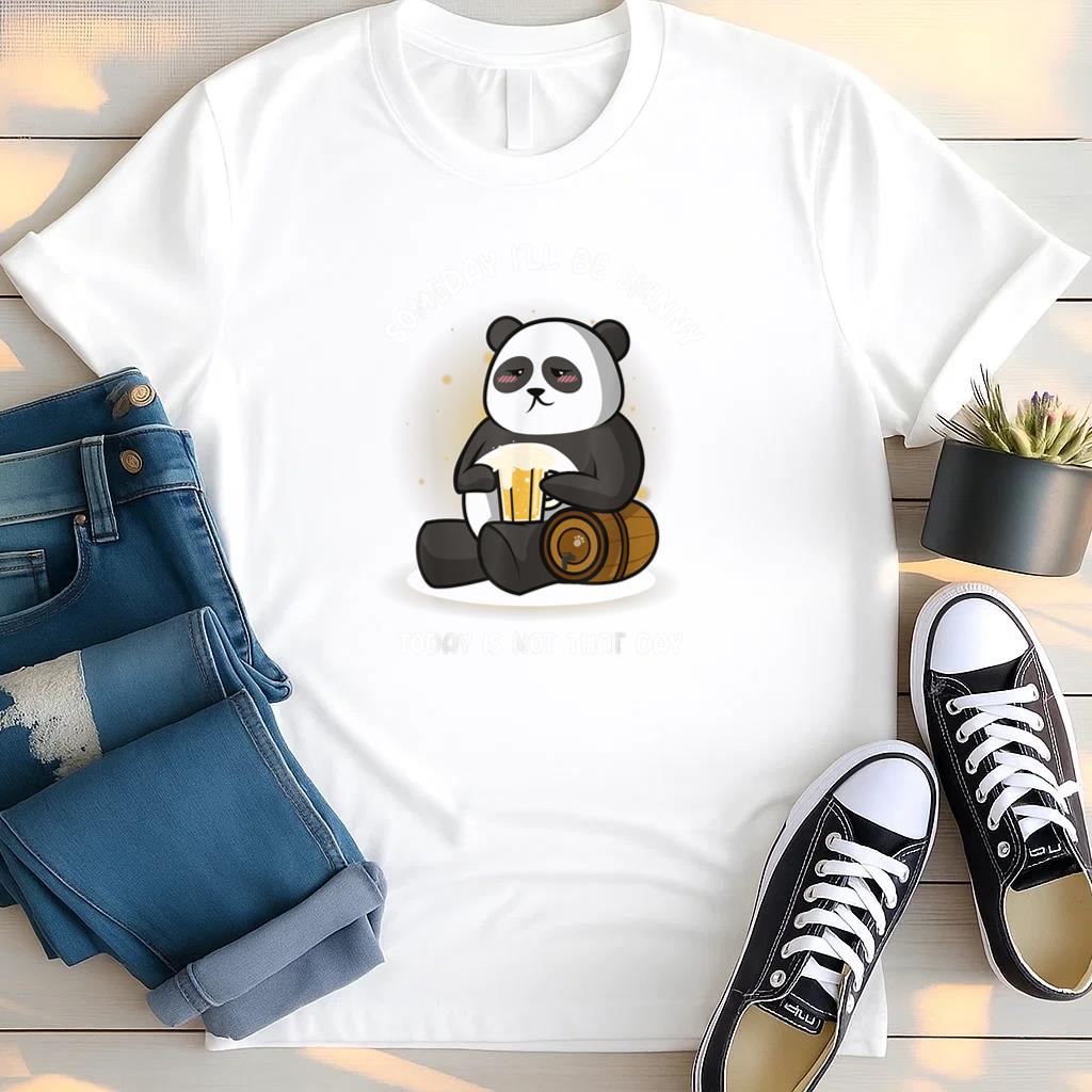 Panda Some Day Skinny Not That Day T Shirt