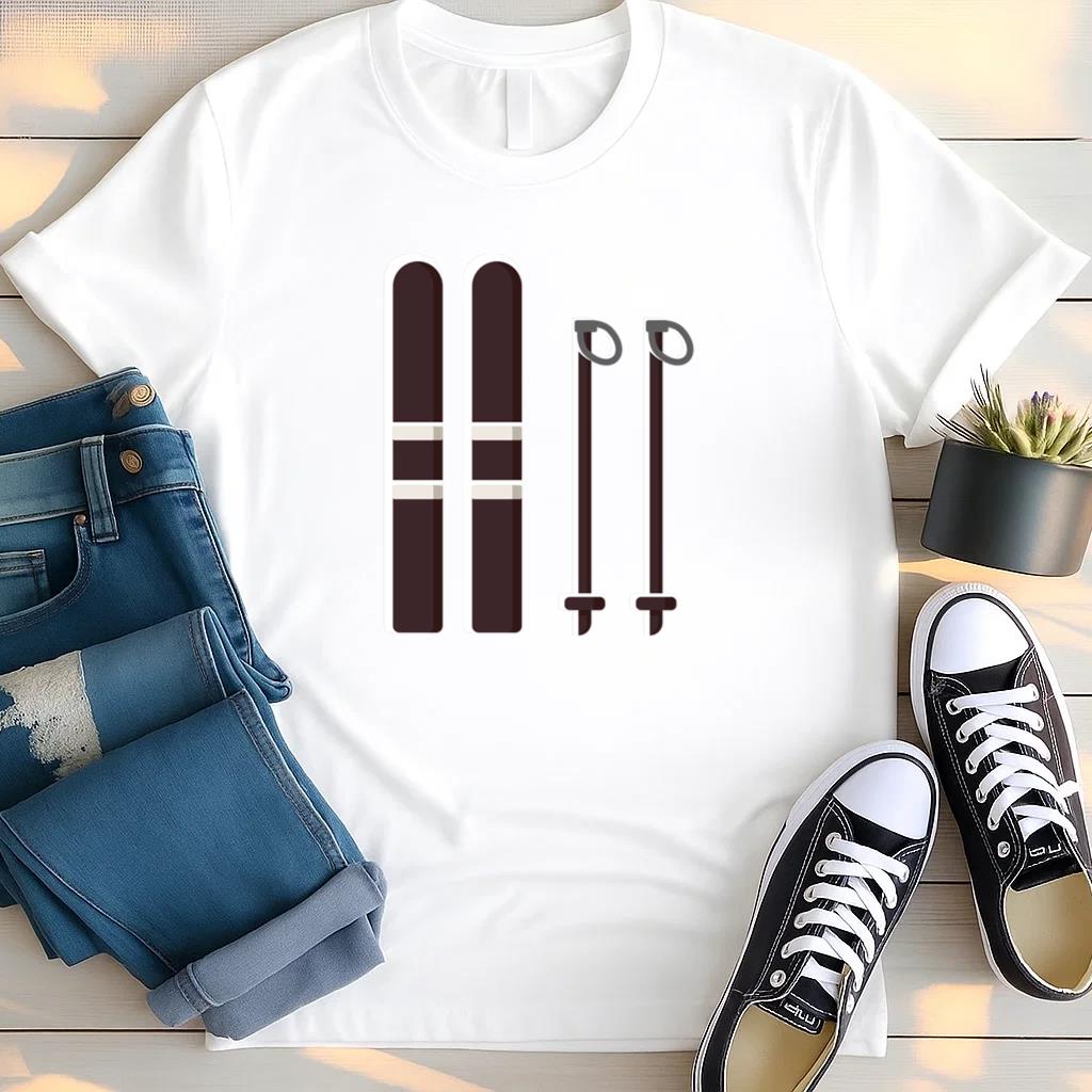 Ski Gear Equipment T Shirt