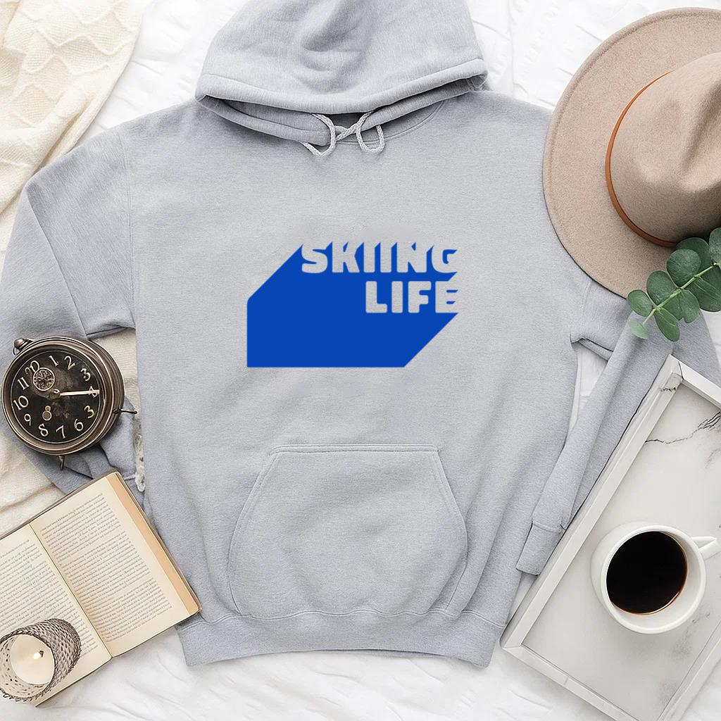 Skiing Life Ski Badge Hoodie