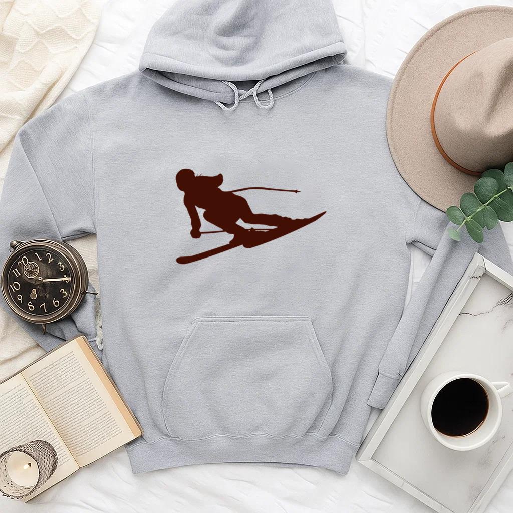 Skiing Right Turn Hoodie