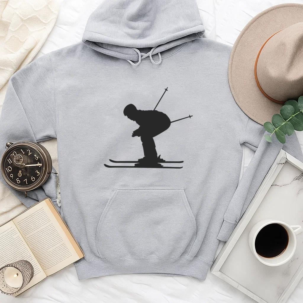 Skiing Silhouette 1 Hoodie
