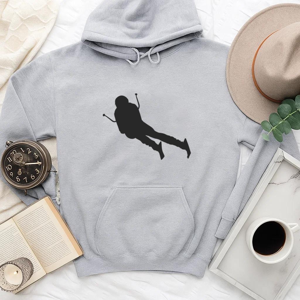 Skiing Silhouette Hoodie