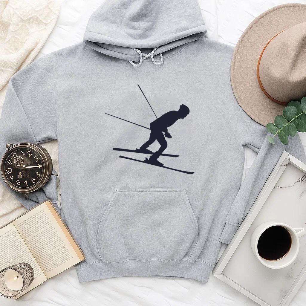 Skiing Sport Silhouette 2 Hoodie