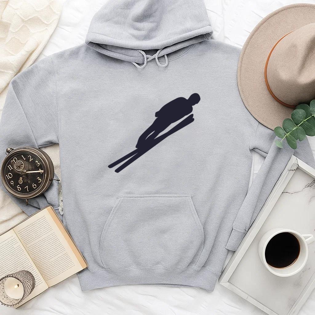 Skiing Sport Silhouette 3 Hoodie